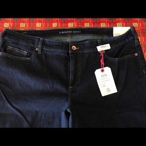 Lands End straight leg comfort waist jeans NWT